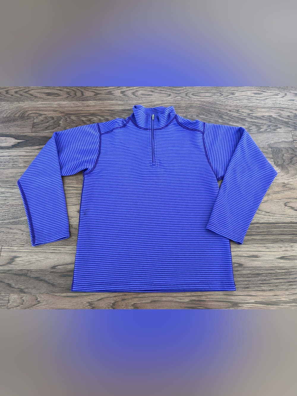 Patagonia Half-Zip Striped Purple Sweater Pullover